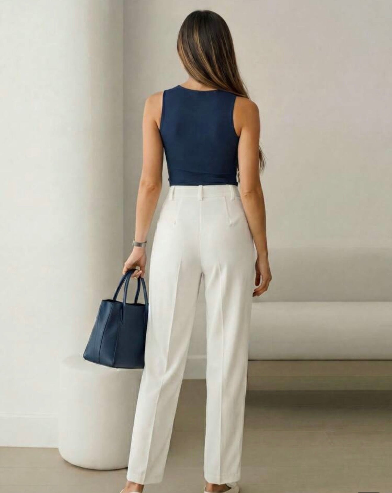 🤍 Pantalón Ejecutivo Elegance White 🤍 Dany luxe ✨