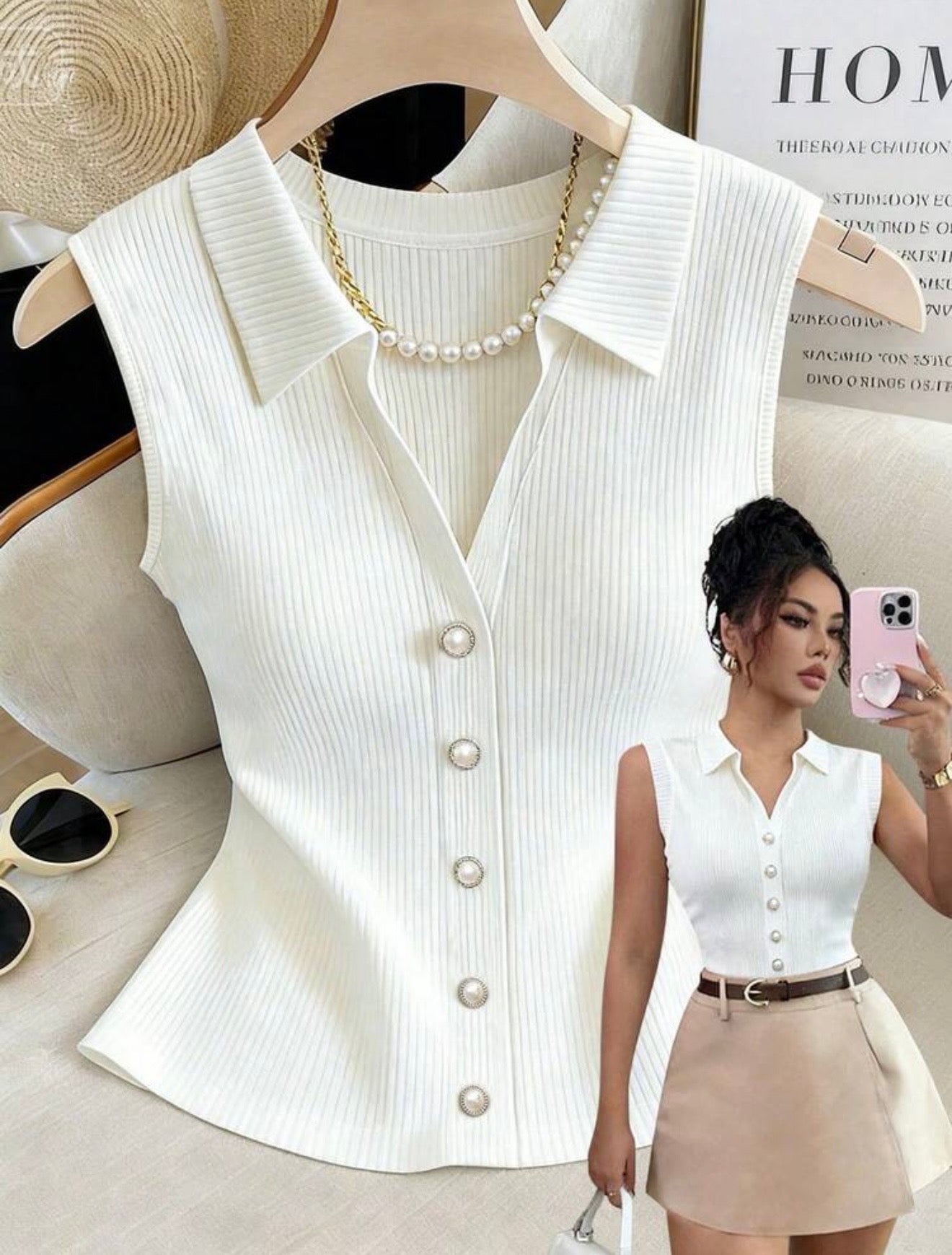 🤍 Blusa Tejida Elegance Pearl 🤍 Dany luxe ✨