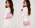 Mini bolso de hombro estilo clásico en color rosa