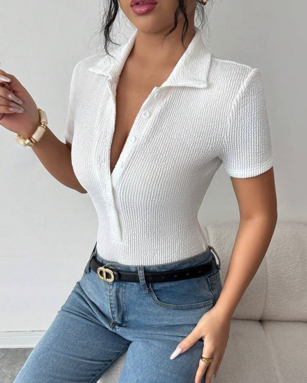 🤍 Body Texturizado Elegance White 🤍Dany luxe ✨