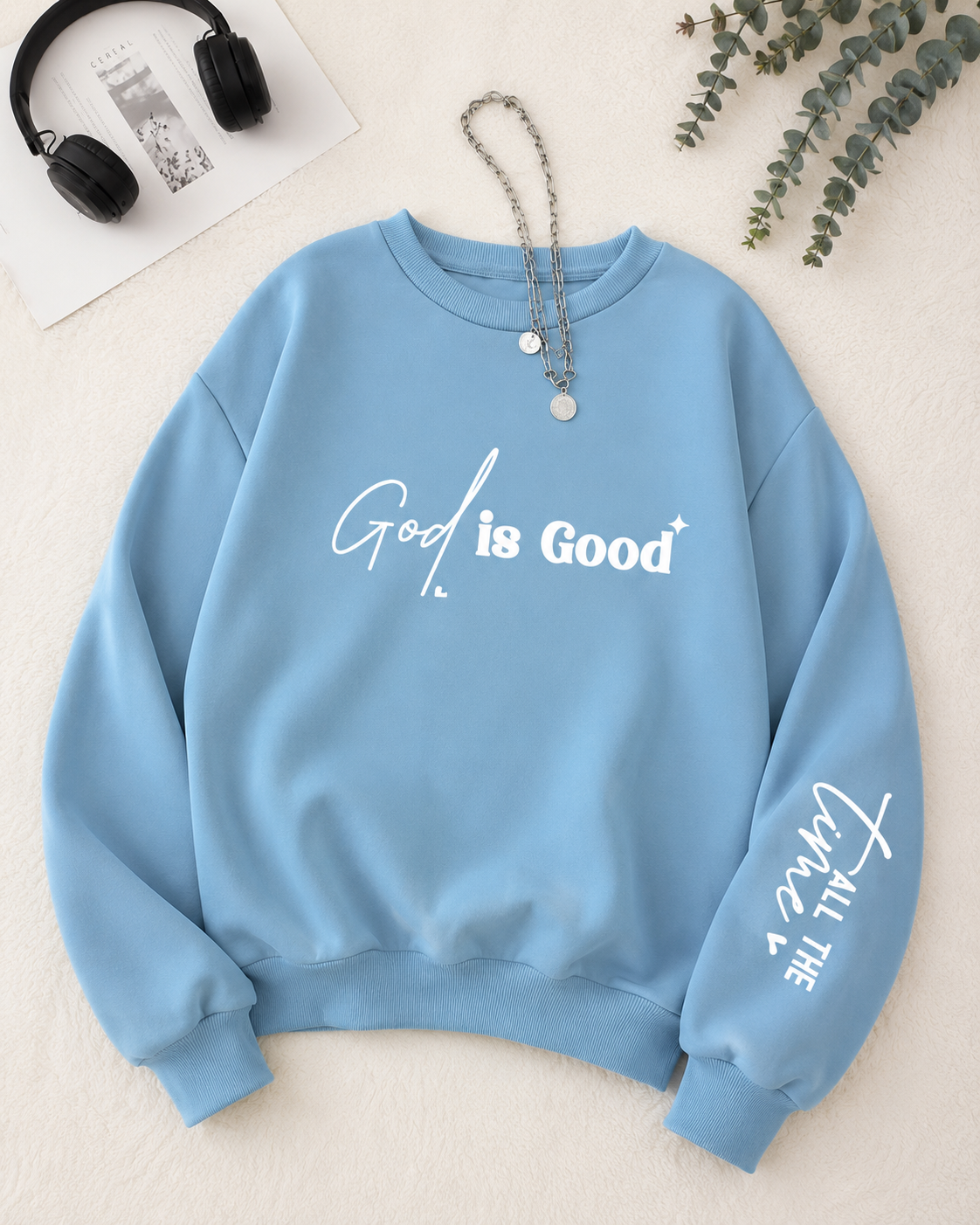 Dany luxe✨ Sudadera Cristiana “God is Good” 💙✨