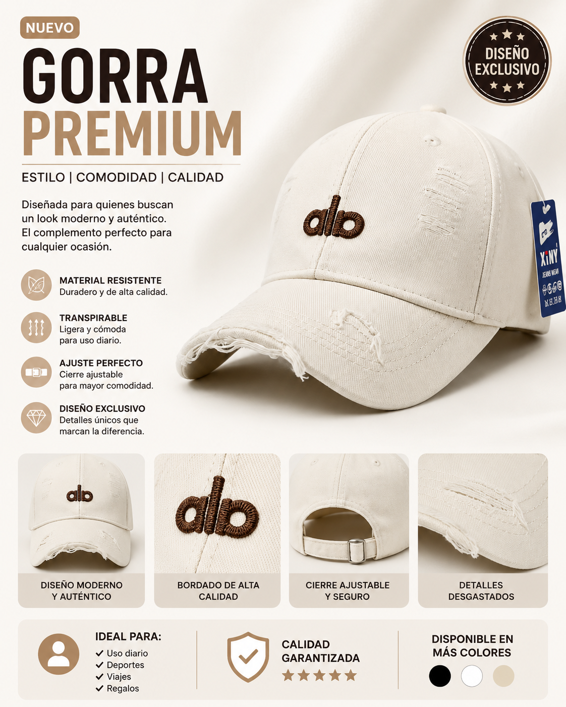 Gorra Premium Unisex – Estilo Moderno y Comodidad Todo el Día