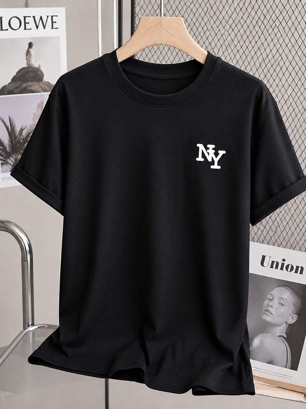 ✨ Camiseta NY Dany luxe✨Negra – Básica, Moderna y Versátil ✨