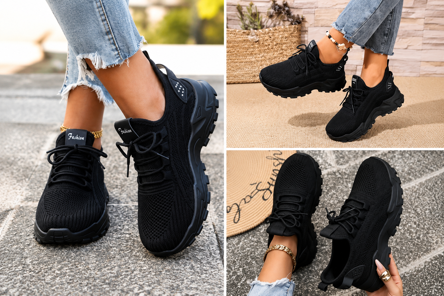 ✨ Tenis Deportivos Negros para Dama ✨