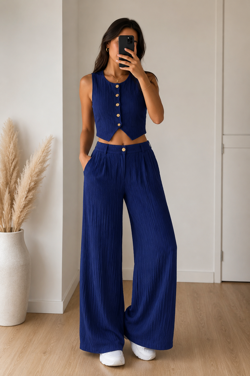 ✨💙 Conjunto Plisado Azul Dany luxe💙