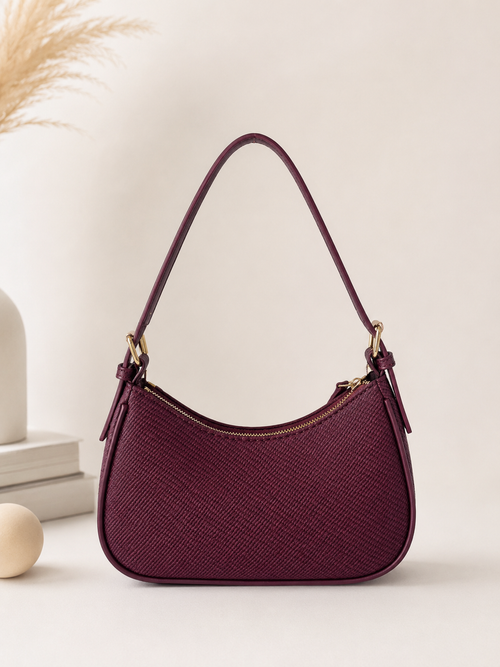 Cartera Burdeos Dany luxe Textura Elegante ✨