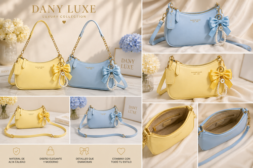 Bolso Celeste Elegance Bow ☺️ Dany luxe ✨