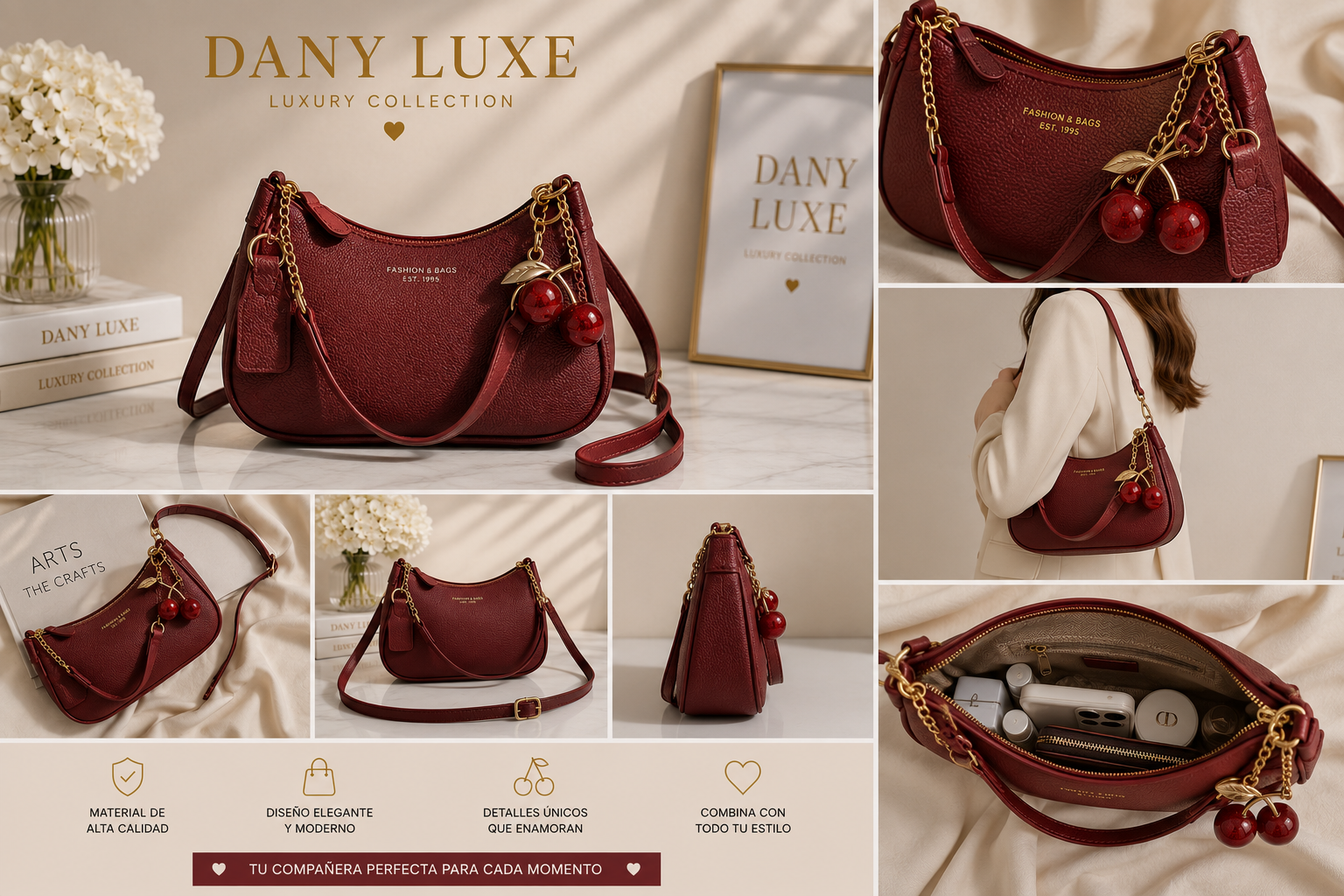 ❤️ Bolso Rojo Elegance Cherry – Dany Luxe✨