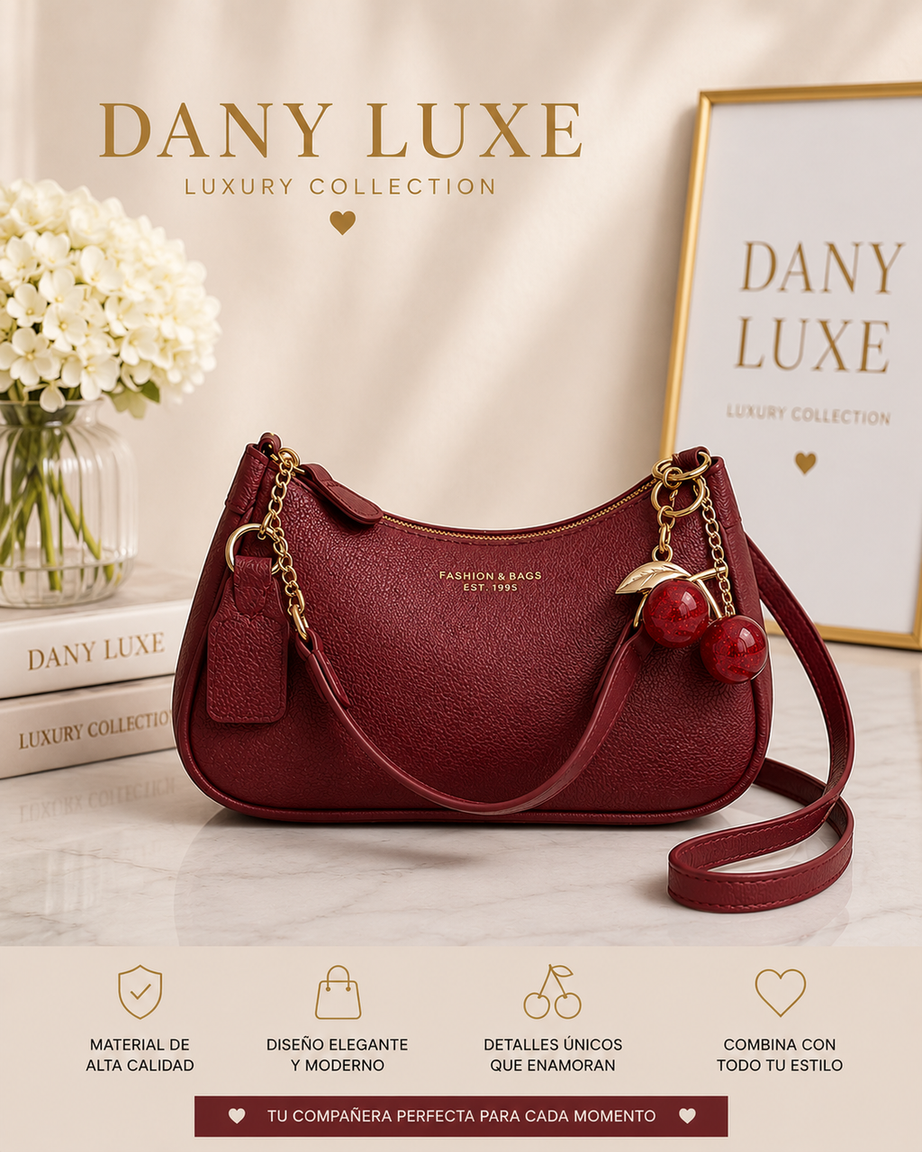 ❤️ Bolso Rojo Elegance Cherry – Dany Luxe✨