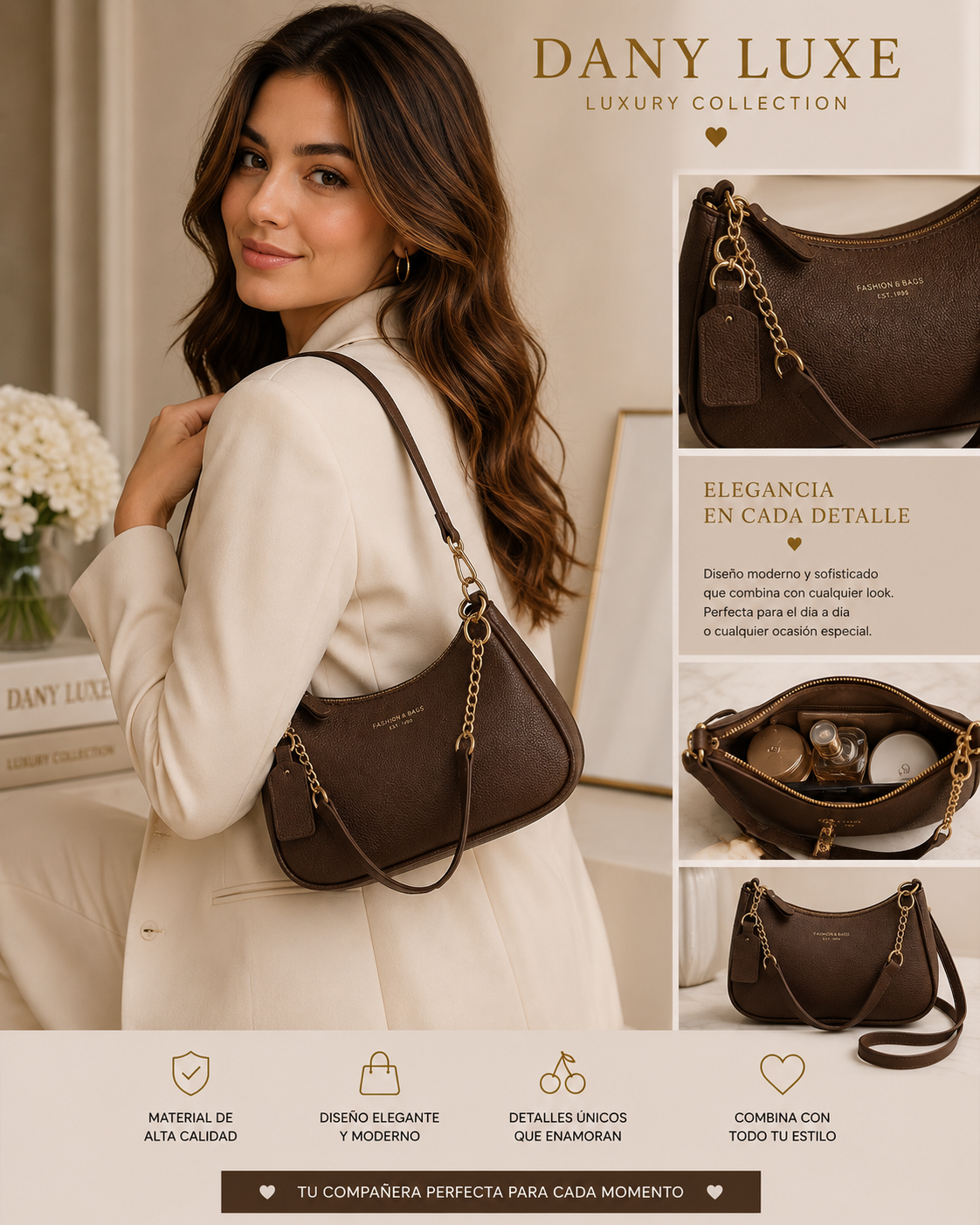 🤎 Bolso Café Elegance – Dany Luxe