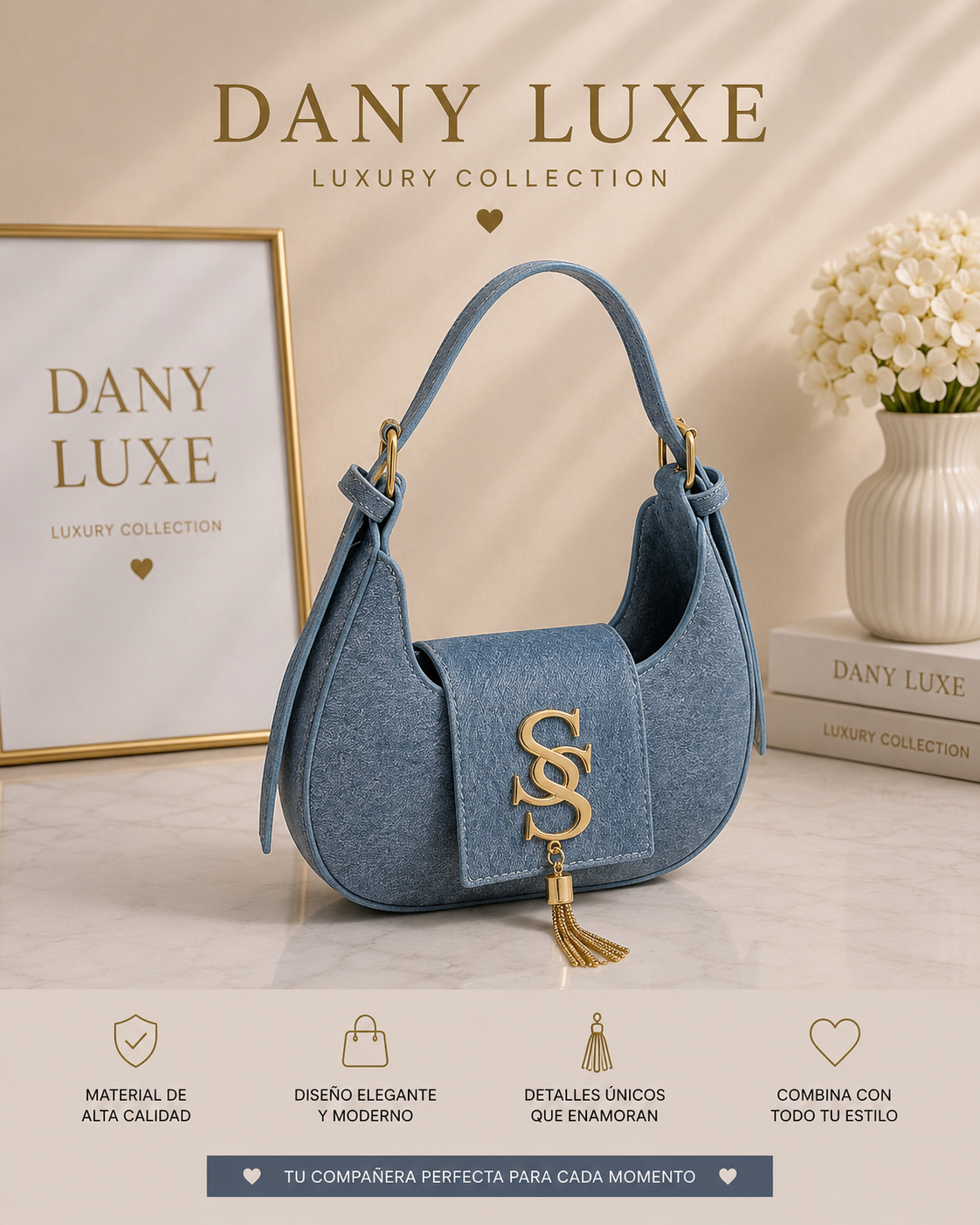 🩵 Bolso Celeste Elegance – Dany Luxe